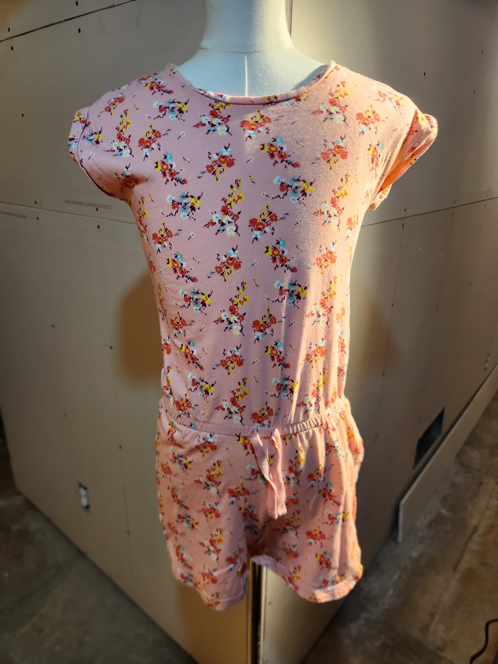 GAP Pink Floral Short Sleeve One-Piece Romper